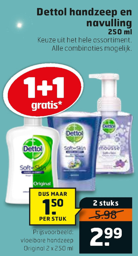 Dettol   handzeep folder aanbieding bij  Trekpleister - details