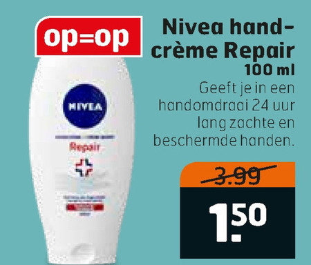 Nivea   handcreme folder aanbieding bij  Trekpleister - details