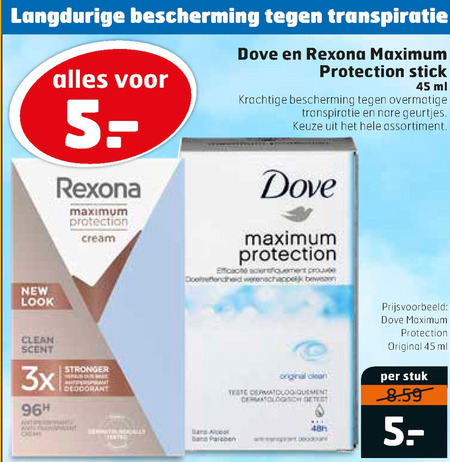 Dove   deodorant folder aanbieding bij  Trekpleister - details