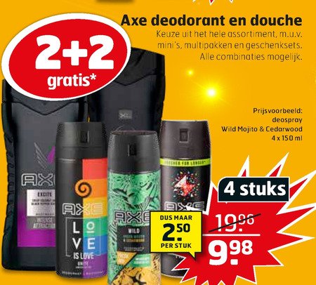 Axe   douchegel, deodorant folder aanbieding bij  Trekpleister - details