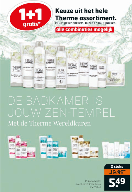 Therme   deodorant, huidverzorging folder aanbieding bij  Trekpleister - details