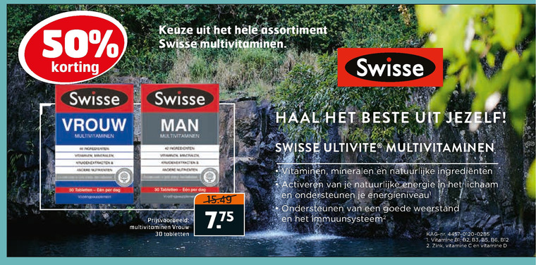 Swisse   multivitaminen folder aanbieding bij  Trekpleister - details