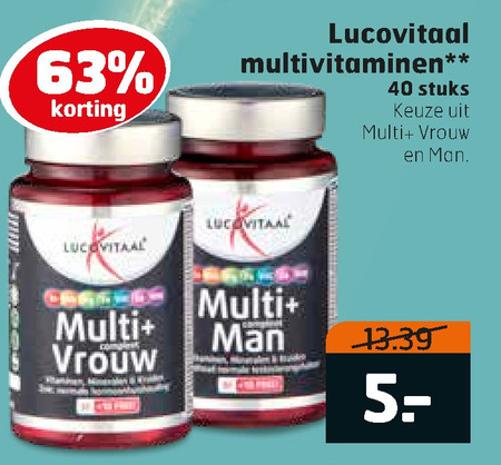 Lucovitaal   multivitaminen folder aanbieding bij  Trekpleister - details