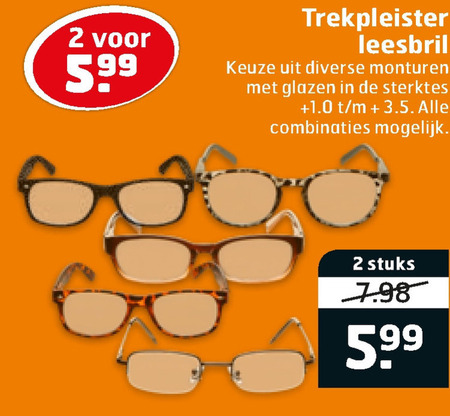 Trekpleister Huismerk   leesbril folder aanbieding bij  Trekpleister - details