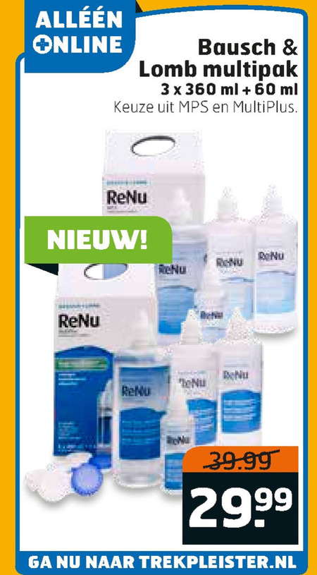 Bausch and Lomb   contactlensvloeistof folder aanbieding bij  Trekpleister - details