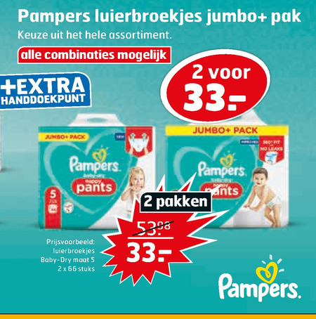 Pampers   luierbroekjes folder aanbieding bij  Trekpleister - details