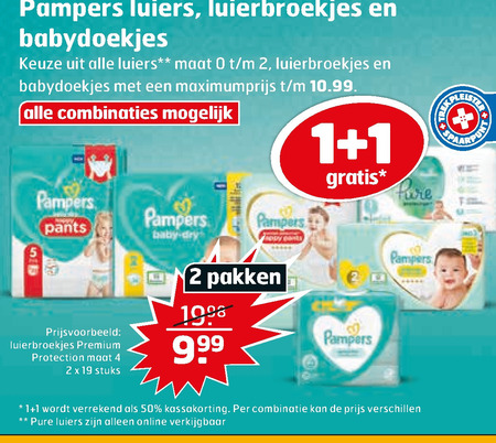 Pampers   luiers, luierbroekjes folder aanbieding bij  Trekpleister - details