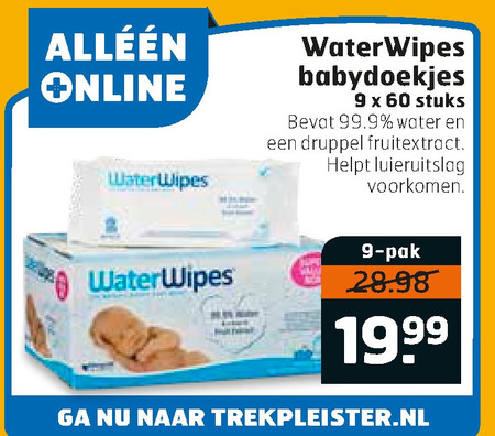 Waterwipes   billendoekjes folder aanbieding bij  Trekpleister - details