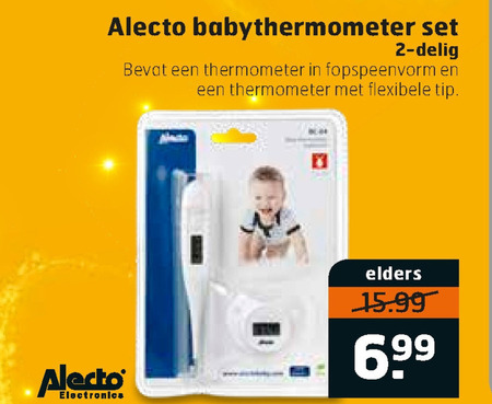 Alecto   koortsthermometer folder aanbieding bij  Trekpleister - details