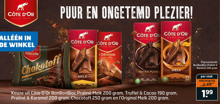 Cote D Or   chocolade folder aanbieding bij  Trekpleister - details