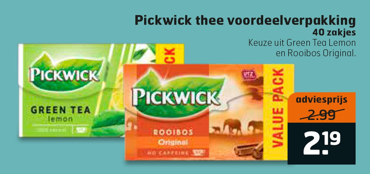 Pickwick   thee folder aanbieding bij  Trekpleister - details