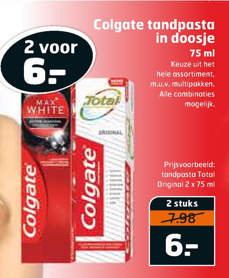 Colgate   tandpasta folder aanbieding bij  Trekpleister - details