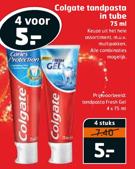 Colgate   tandpasta folder aanbieding bij  Trekpleister - details