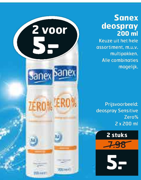 Sanex   deodorant folder aanbieding bij  Trekpleister - details