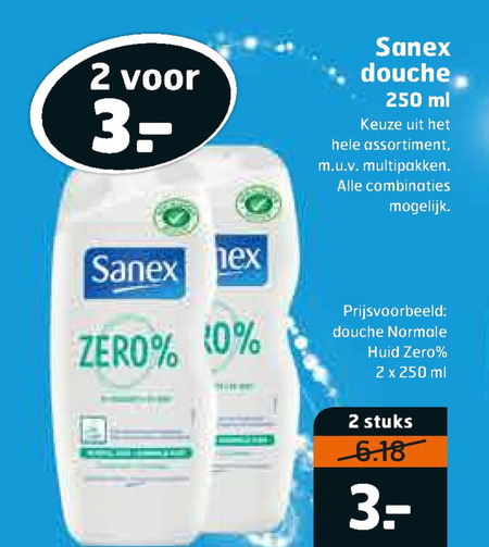 Sanex   douchegel folder aanbieding bij  Trekpleister - details