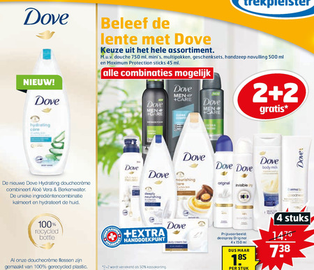 Dove   bodylotion, deodorant folder aanbieding bij  Trekpleister - details