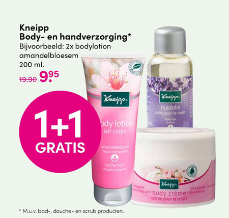 Kneipp   bodylotion, handcreme folder aanbieding bij  DA - details