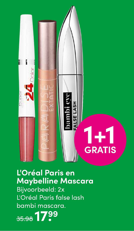 L Oreal   mascara folder aanbieding bij  DA - details