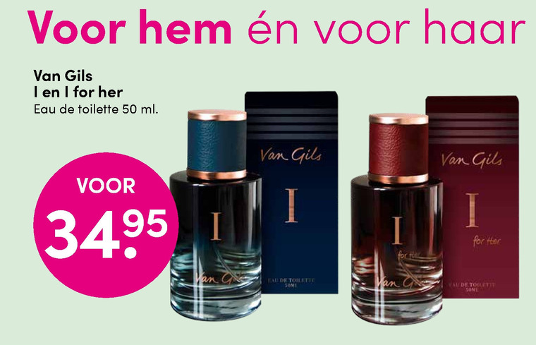 Van Gils   eau de toilette folder aanbieding bij  DA - details