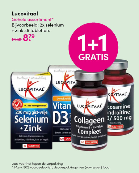 Lucovitaal   voedingssupplement folder aanbieding bij  DA - details