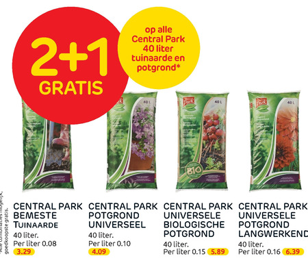 Central Park   potgrond, tuinaarde folder aanbieding bij  Praxis - details