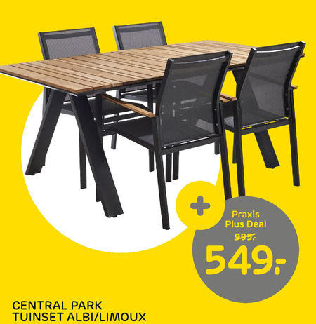 Central Park   tuinmeubelset folder aanbieding bij  Praxis - details