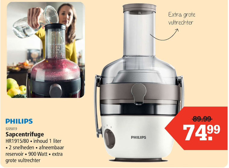 Philips   sapcentrifuge folder aanbieding bij  Marskramer - details