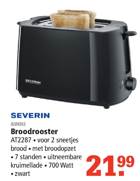 Severin   broodrooster folder aanbieding bij  Marskramer - details