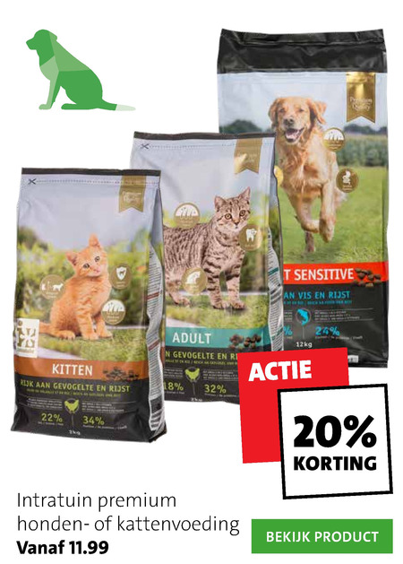 Intratuin Huismerk   hondenvoer, kattenvoer folder aanbieding bij  Intratuin - details