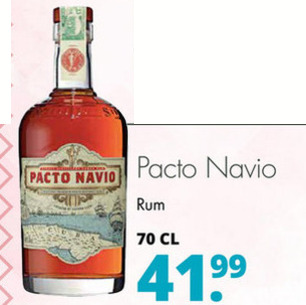 Pacto Navio   rum folder aanbieding bij  Mitra - details