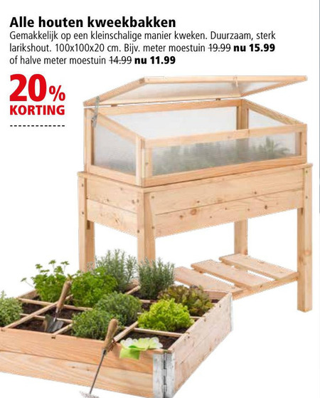 Welkoop Huismerk   moestuin kweekbak folder aanbieding bij  Welkoop - details