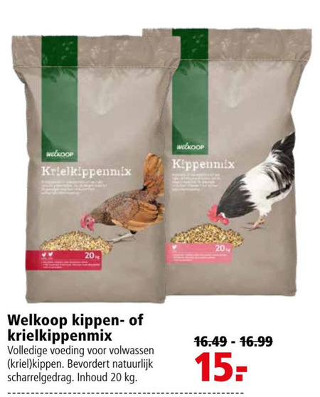 Welkoop Huismerk   kippenvoer folder aanbieding bij  Welkoop - details