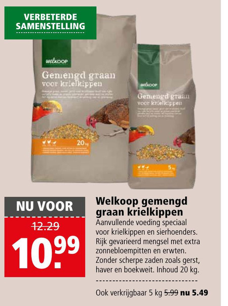 Welkoop Huismerk   kippenvoer folder aanbieding bij  Welkoop - details