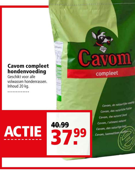 Cavom   hondenvoer folder aanbieding bij  Welkoop - details