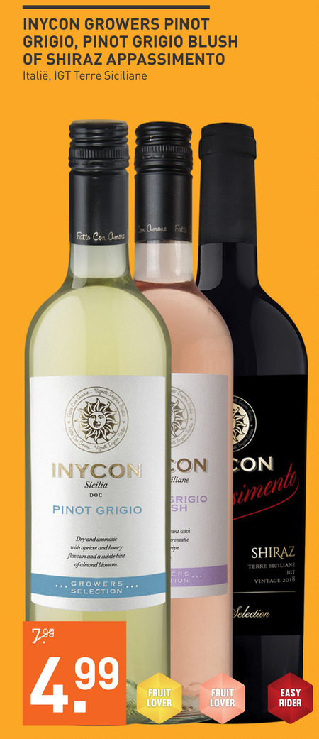 Inycon   rose, witte wijn folder aanbieding bij  Gall & Gall - details