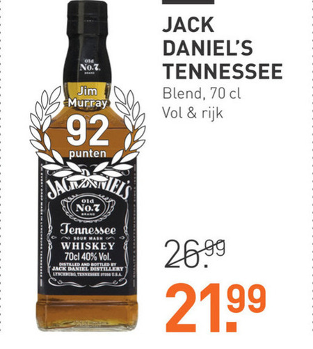 Jack Daniels   whisky folder aanbieding bij  Gall & Gall - details