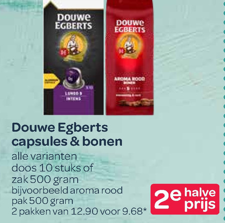 Douwe Egberts   koffiebonen, koffiecups folder aanbieding bij  Spar - details