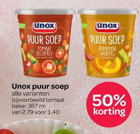 Unox   soep folder aanbieding bij  Spar - details