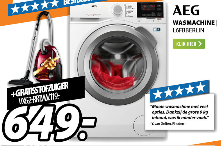 AEG   wasmachine folder aanbieding bij  Expert - details