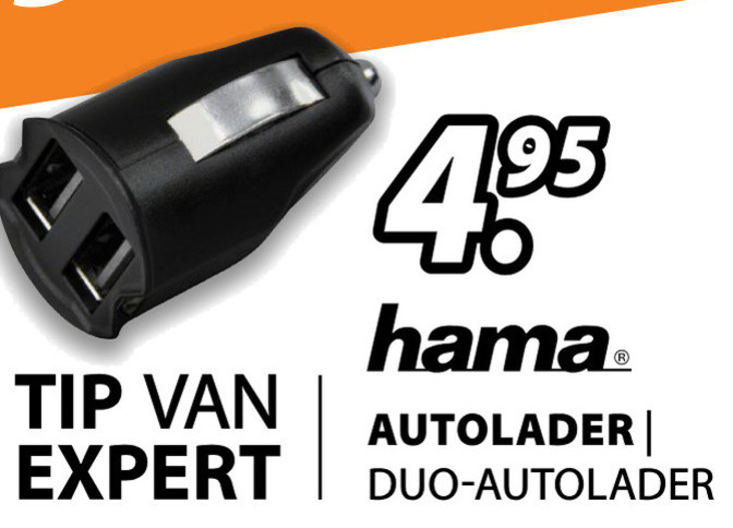 Hama   usb 12volt adapter folder aanbieding bij  Expert - details