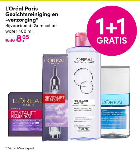 L Oreal   gezichtsreiniging, gezichtsverzorging folder aanbieding bij  D.I.O. Drogist - details