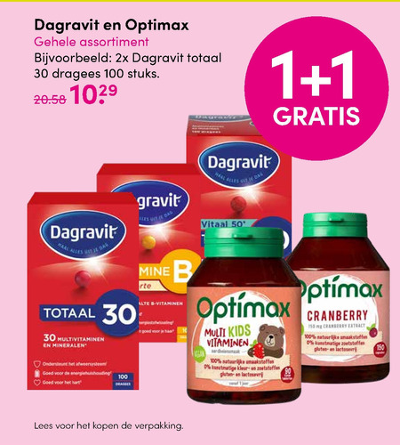 Dagravit   multivitaminen folder aanbieding bij  D.I.O. Drogist - details