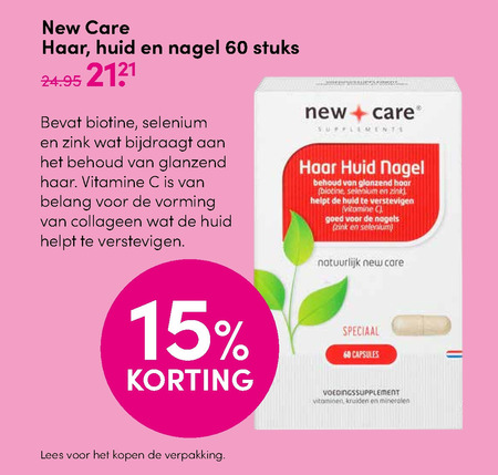 New Care   voedingssupplement folder aanbieding bij  D.I.O. Drogist - details