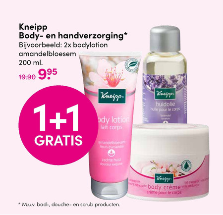 Kneipp   bodylotion, handcreme folder aanbieding bij  D.I.O. Drogist - details