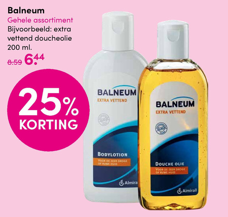 Balneum   bodylotion folder aanbieding bij  D.I.O. Drogist - details