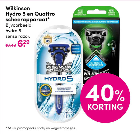 Wilkinson   heren handscheerapparaat, dames handscheerapparaat folder aanbieding bij  D.I.O. Drogist - details