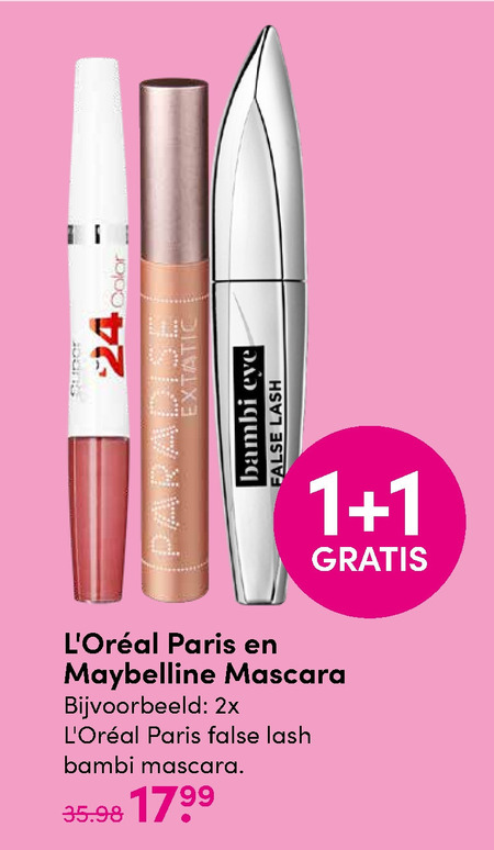 L Oreal   mascara folder aanbieding bij  D.I.O. Drogist - details