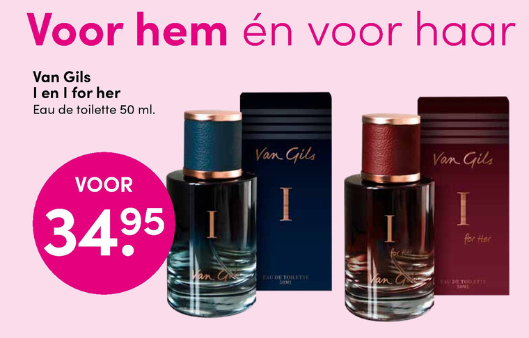 Van Gils   eau de toilette folder aanbieding bij  D.I.O. Drogist - details