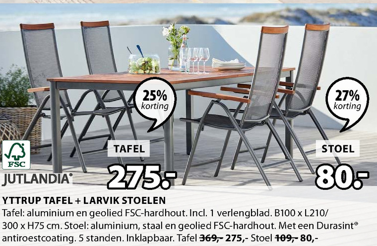 Jutlandia   tuinstoel, tuintafel folder aanbieding bij  Jysk - details