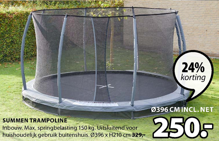 trampoline folder aanbieding - details